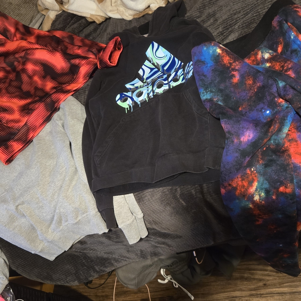 Under Armour Red Hoodie NWT- Adidas hoodie- Champion crewneck- Sherpa Sweats